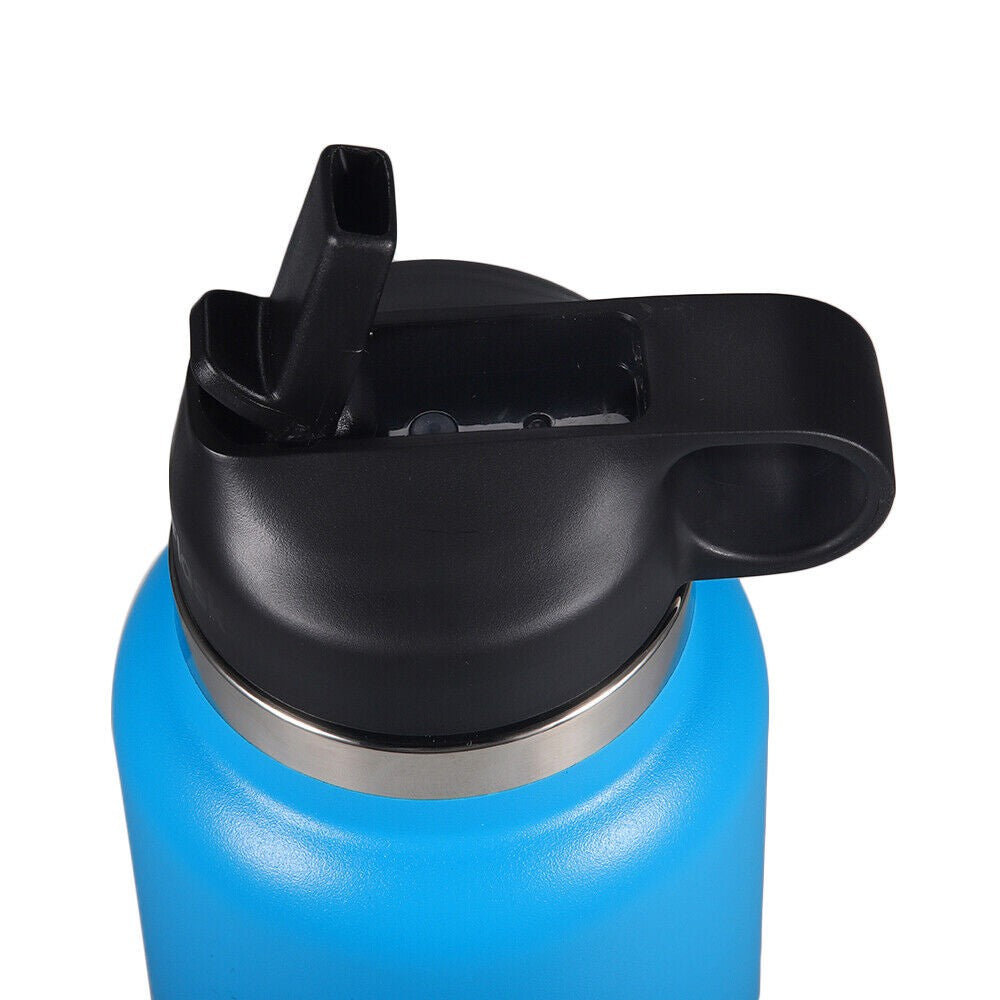 Insulated 32oz Wide Mouth Water Bottle with Straw Lid - Stainless Steel