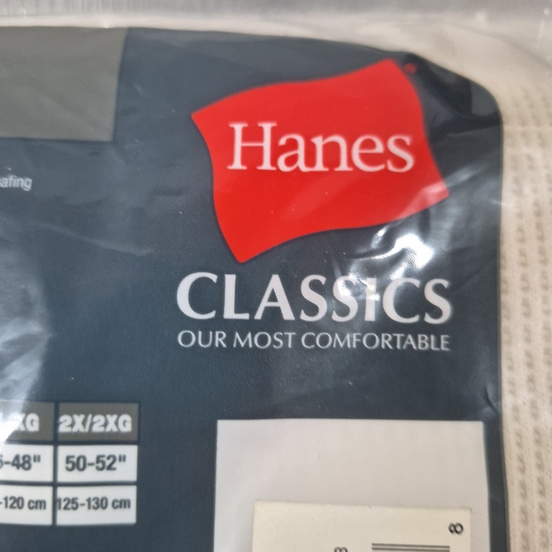 Hanes Classics Thermal Crew Neck Top Shirt Medium - New
