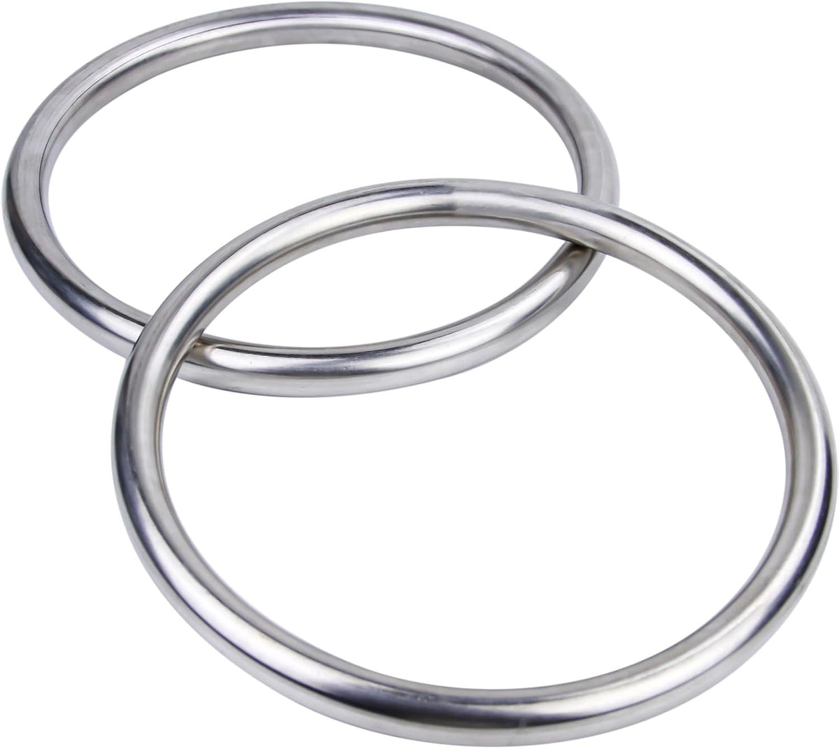 Stainless Steel Wing Chun Ring Hand Grip Training Equipment - 2 Pack