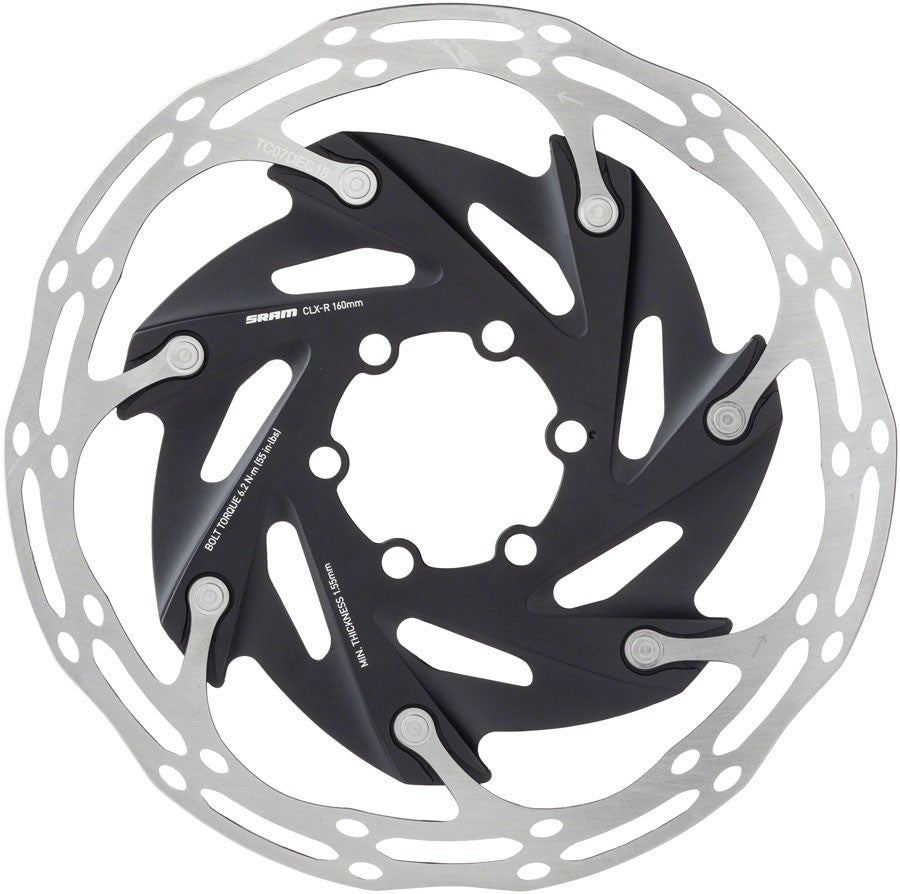 Road Bike Disc Brake Rotor 140mm 6-Bolt Silver Black Lightweight Performance