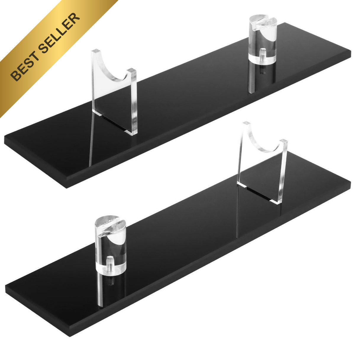 Acrylic Knife Display Stand Set 2 pcs Clear Holder for Swords, Medals, and Collectibles
