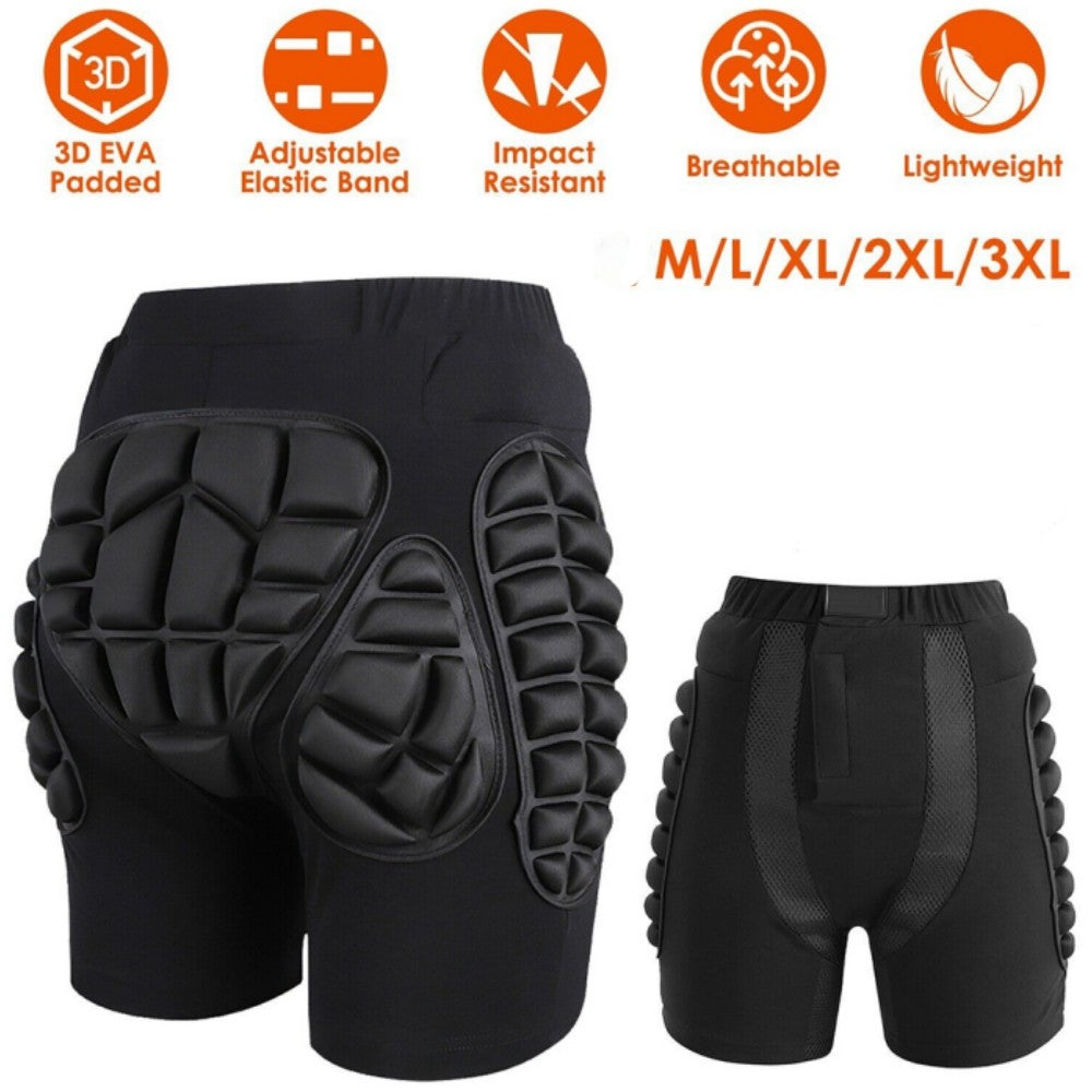 3D EVA Hip Padded Impact Shorts for Ski Snowboard Skateboard Protection