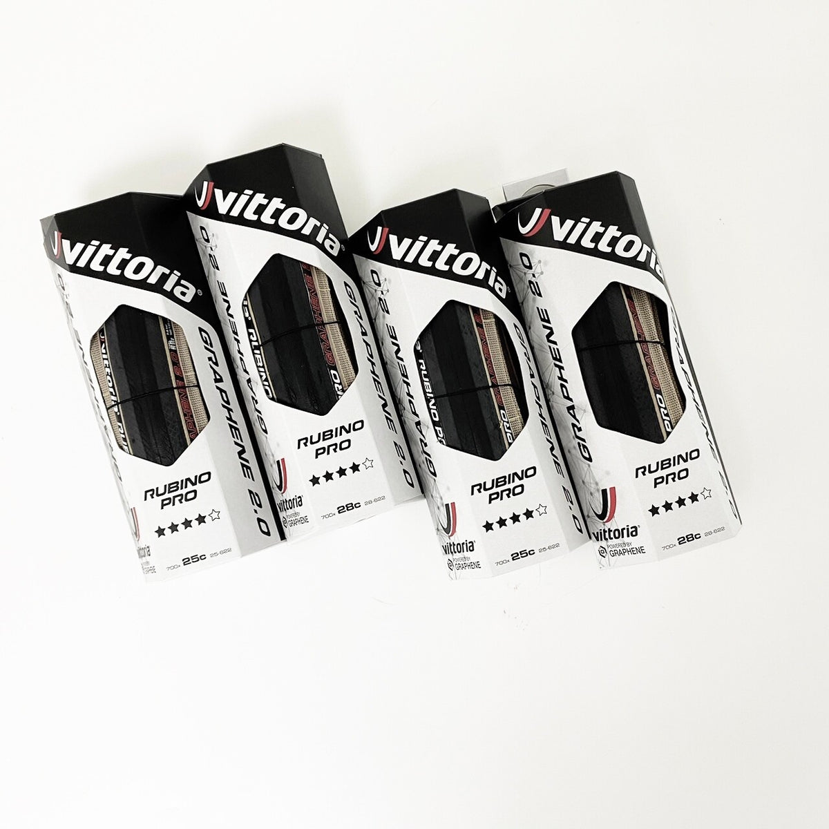 Cycling Road Tire Set - 700x25C & 28C, Black/Tan, Foldable Bead, Long-Lasting