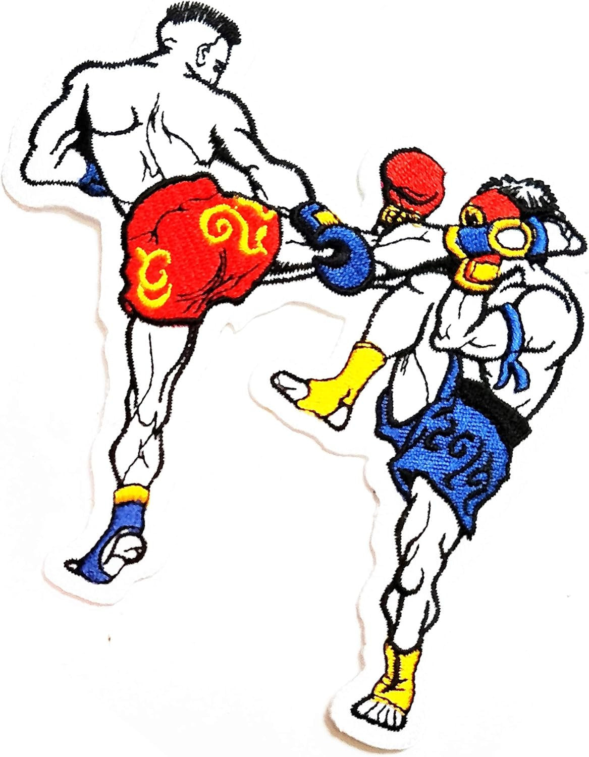 Martial Arts Boxing Fighter Patch - Muay Thai, Kung Fu, Cartoon Embroidered Badge