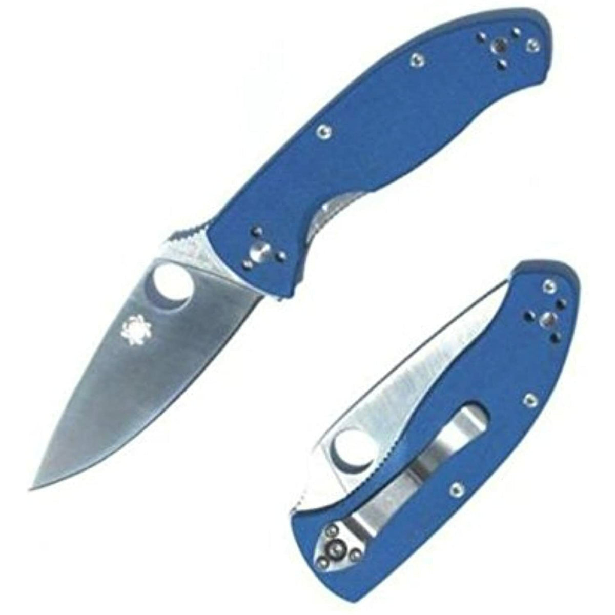 Spyderco Tenacious Folding Knife CPM S35VN Steel Blade, Blue FRN Handle