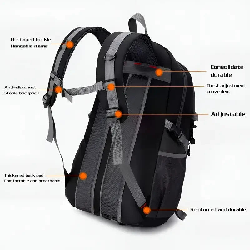 40L Hiking Backpack Large Camping Travel Rucksack Outdoor Daypack