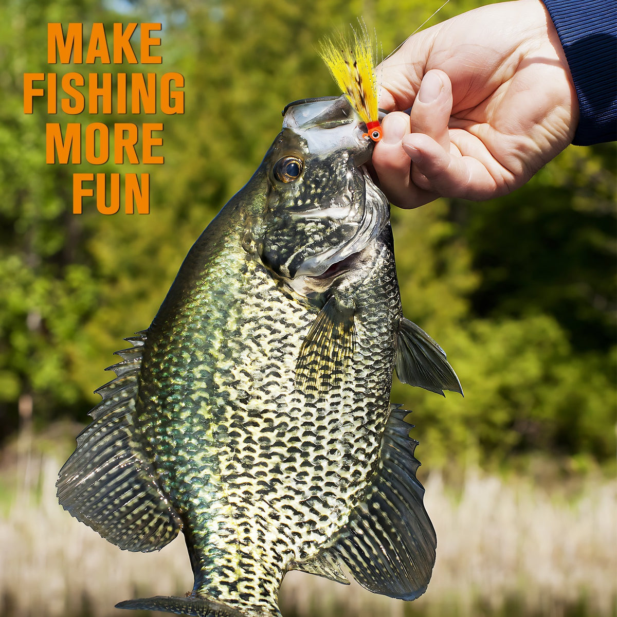 40PCS Fishing Jigs Kit - Hand-Tied Crappie Bucktail Hair Lures with 3D Eyes and V-Style Hooks
