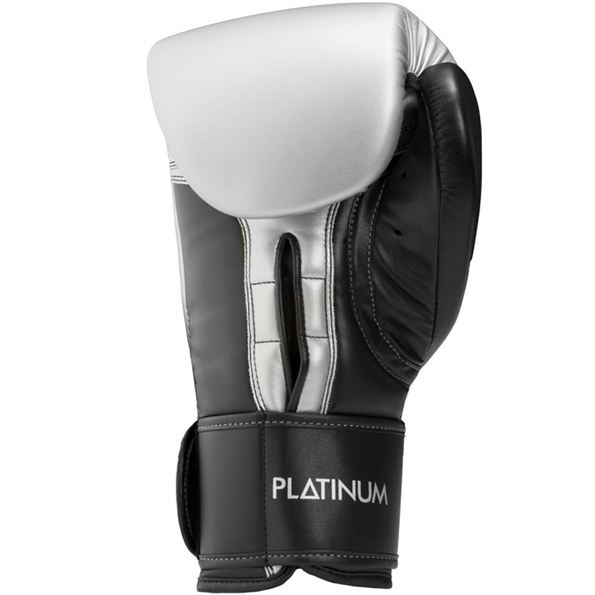 Boxing Gloves Power Hook and Loop Bag Gloves - Black Silver 14oz-16oz-12oz