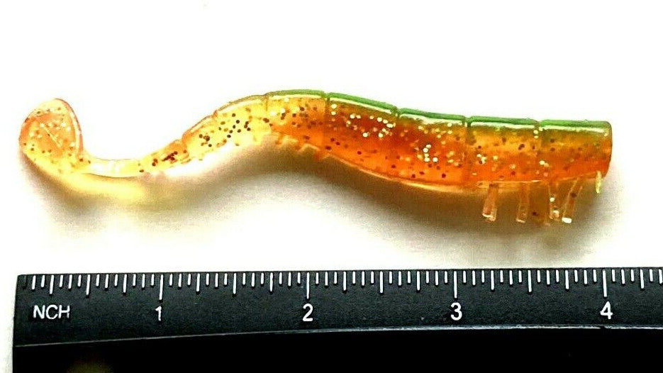 Artificial Shrimp Baits Soft Plastic Lures for Saltwater Fishing 4 Inch - 20 Pack