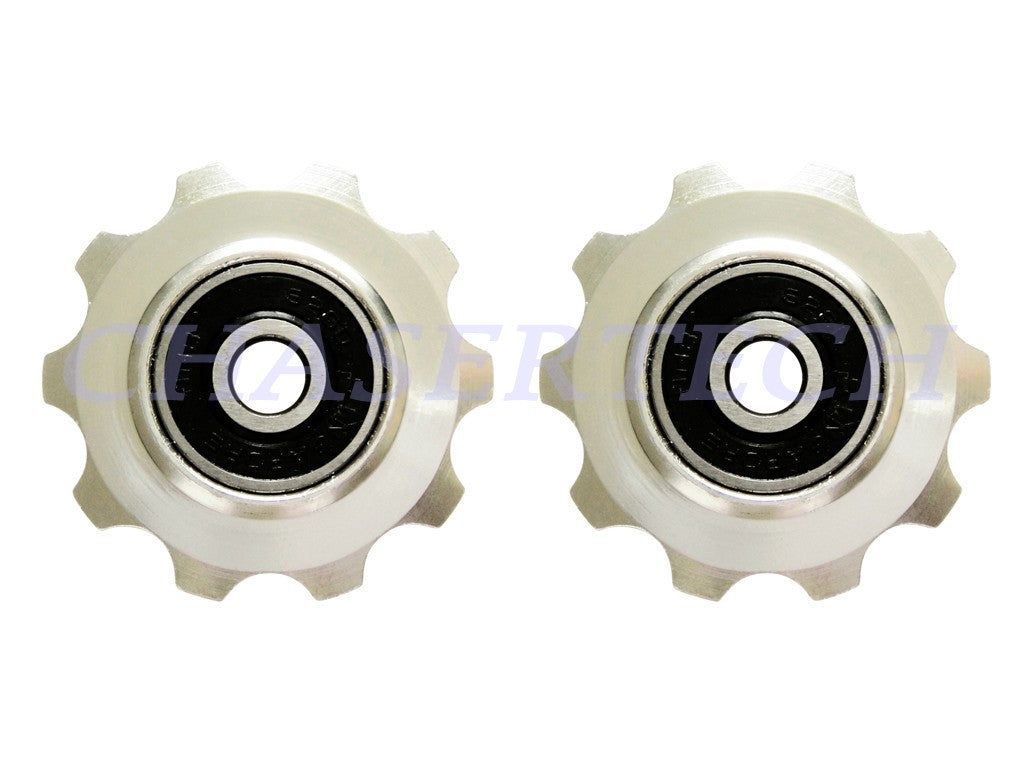 10T Silver Bicycle Derailleur Pulley - MTB Road Bike Rear Jockey Wheel