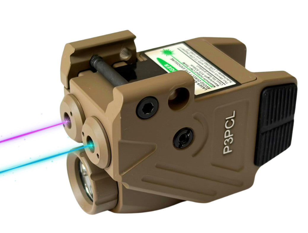 Dual Beam Purple Cyan Handgun Light Laser with 700 Lumens - FDE Cerakote