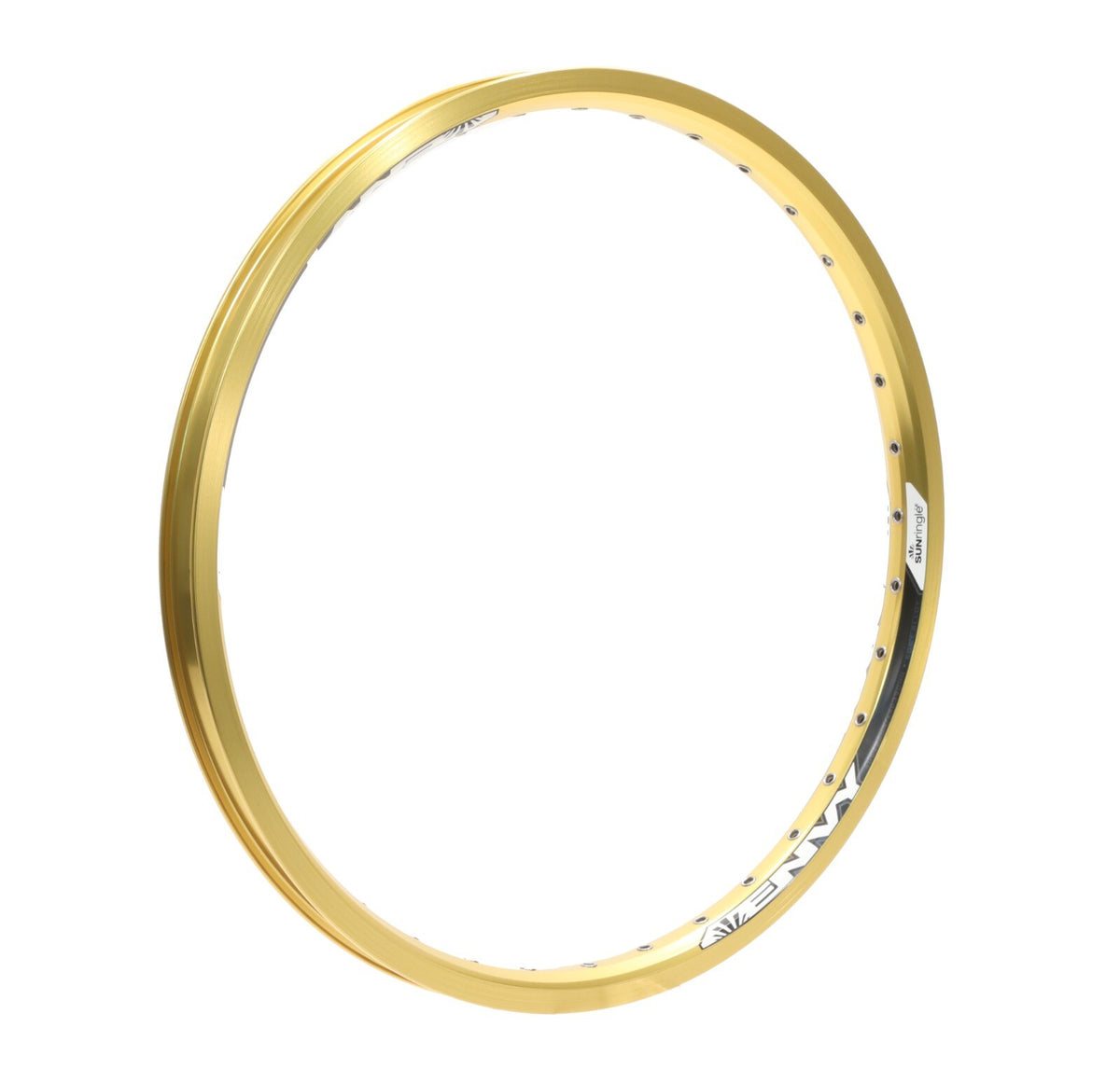 20-Inch Alloy Bicycle Rim - Gold 36H BMX Rear Wheel Rim, Welded & Eyeleted