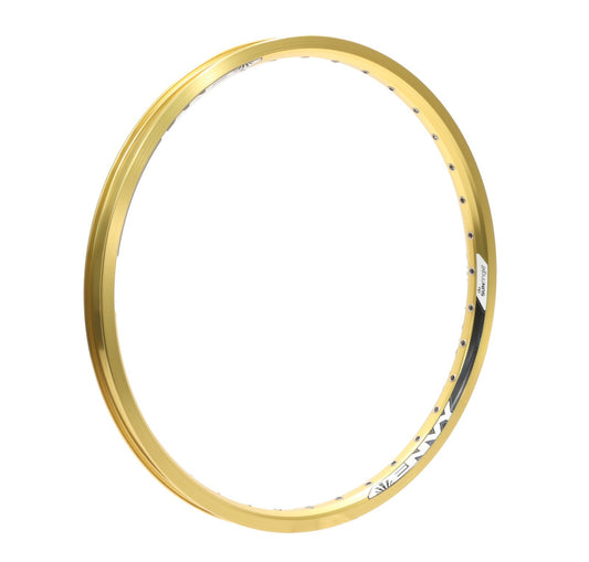 20-Inch Alloy Bicycle Rim - Gold 36H BMX Rear Wheel Rim, Welded & Eyeleted