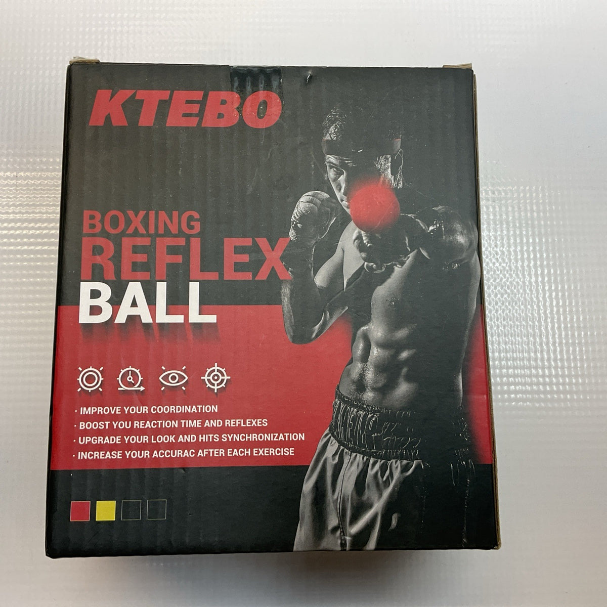 Boxing Reflex Ball Headband Set with 4 Balls & Adjustable Bands - Fitness Equipment