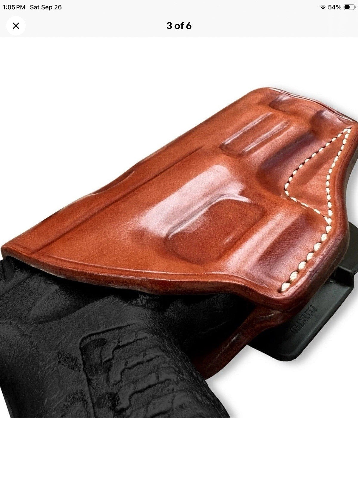 Leather Paddle Holster for Walther WMP 22 Magnum 4.5” BBL - Right Hand