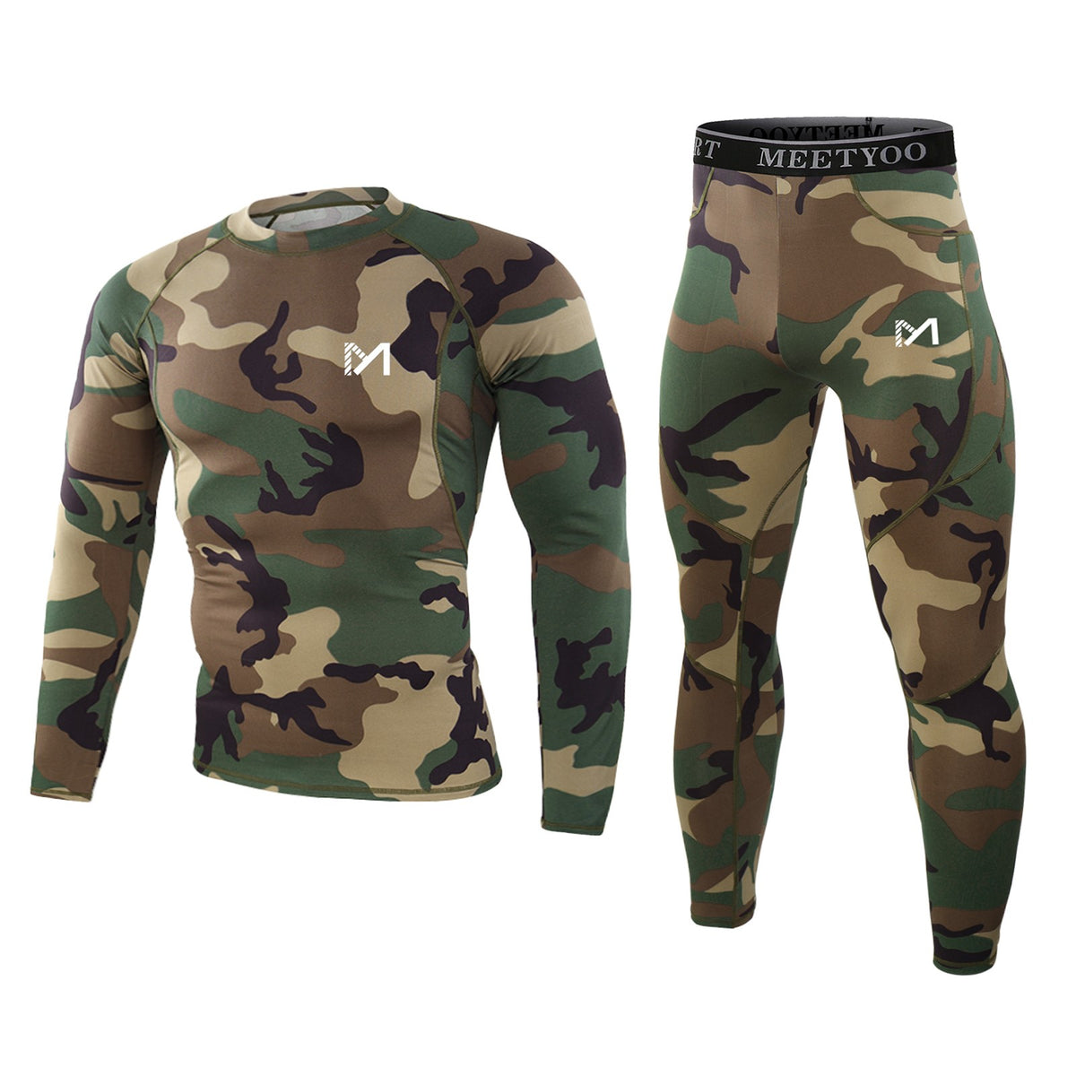 Men's Winter Fleece-Lined Thermal Long Johns Set Warm Underwear