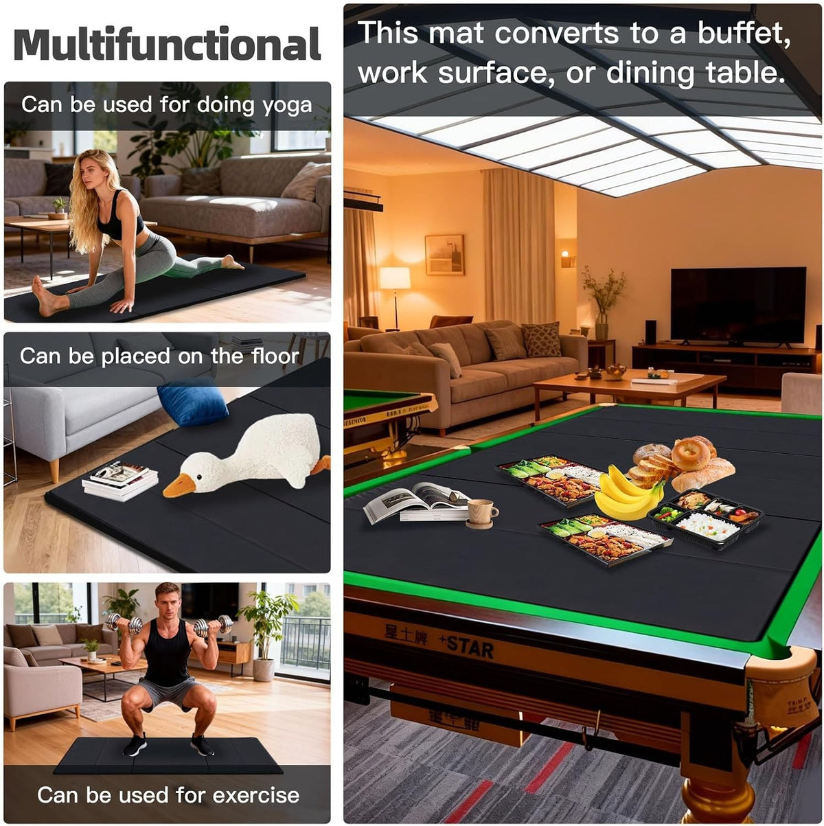 8ft Pool Table Insert with Foldable Top – Converts to Dining & Game Surface