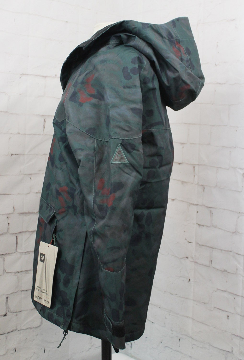 Women's Insulated Snow Jacket - Cypress Green Bloom, XS, Waterproof & Breathable
