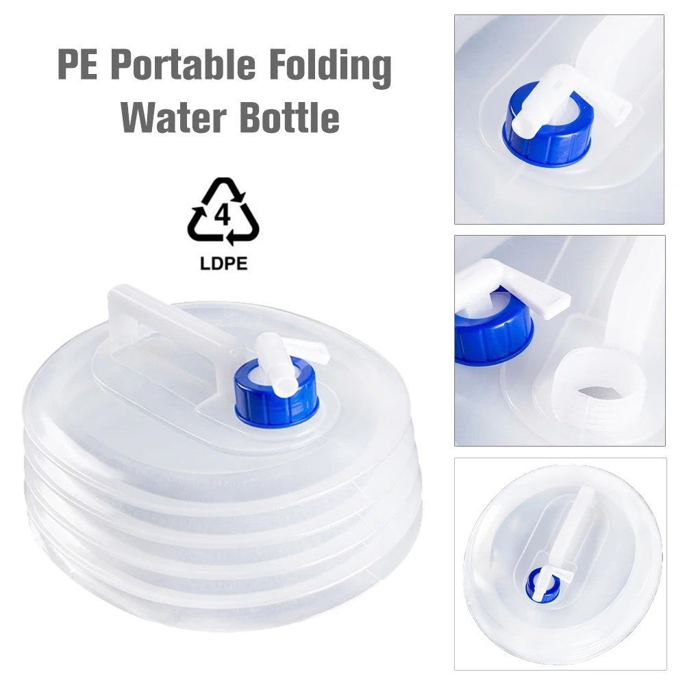 Portable Collapsible Water Bucket for Camping Outdoor Hiking 3L-15L