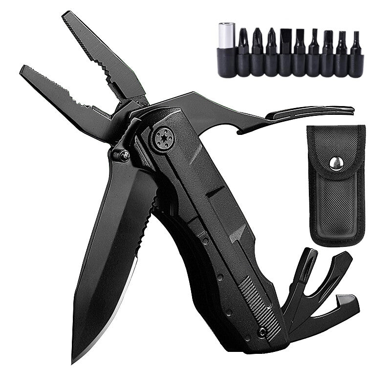 18-in-1 Multi Tool Knife with Pliers and Bits for Outdoor Survival