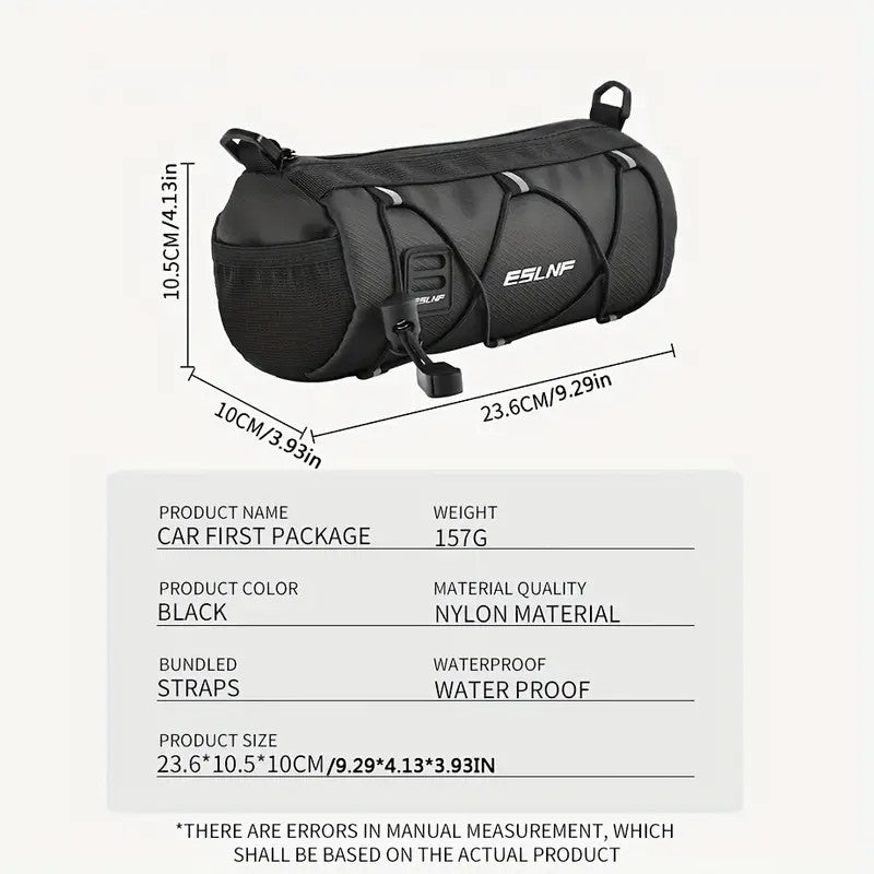 Waterproof Bicycle Handlebar Bag Road Bike Front Tube Bag Multifunctional Portable