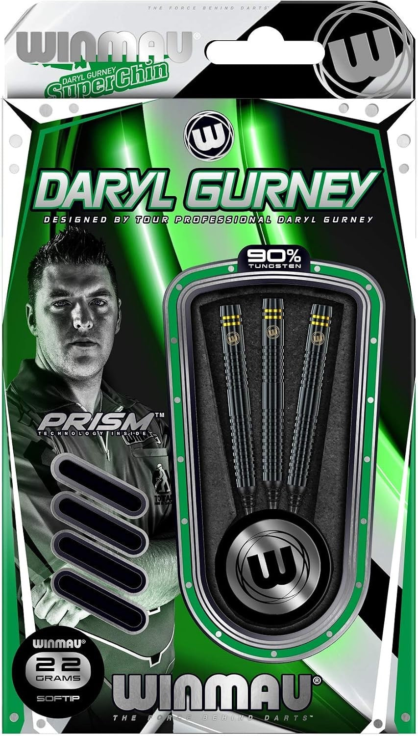Daryl Gurney Soft Tip Darts 22g 90% Tungsten with Free Flights