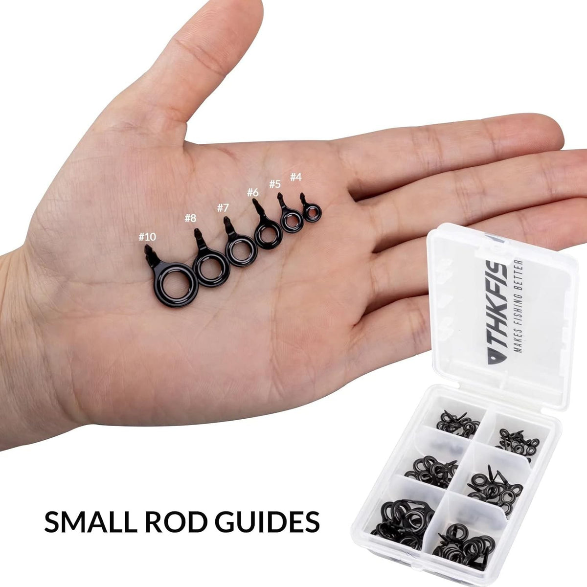 60PCS Fishing Rod Guide Repair Kit with Ceramics & Stainless Steel Frames