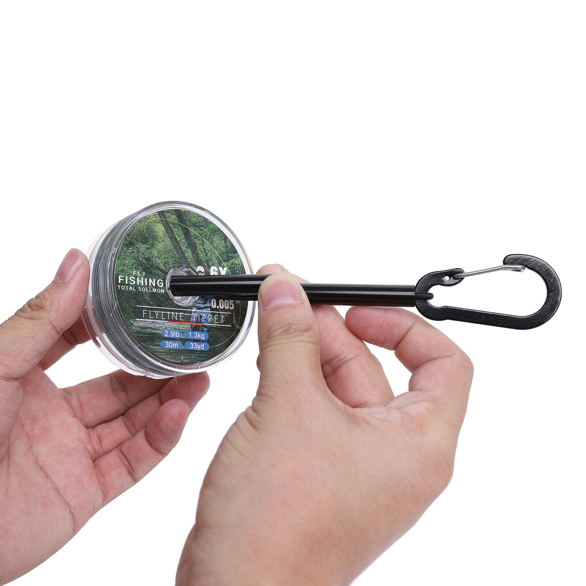 Fly Fishing Tippet Line with Holder - Clear Nylon Leaders 3X-7X 30M
