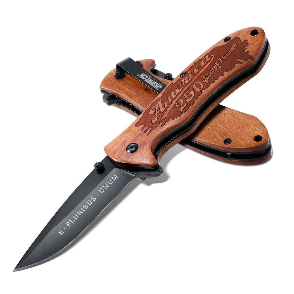 Patriotic 250th Anniversary Collectible Pocket Knife & Coin Set with Handle Options
