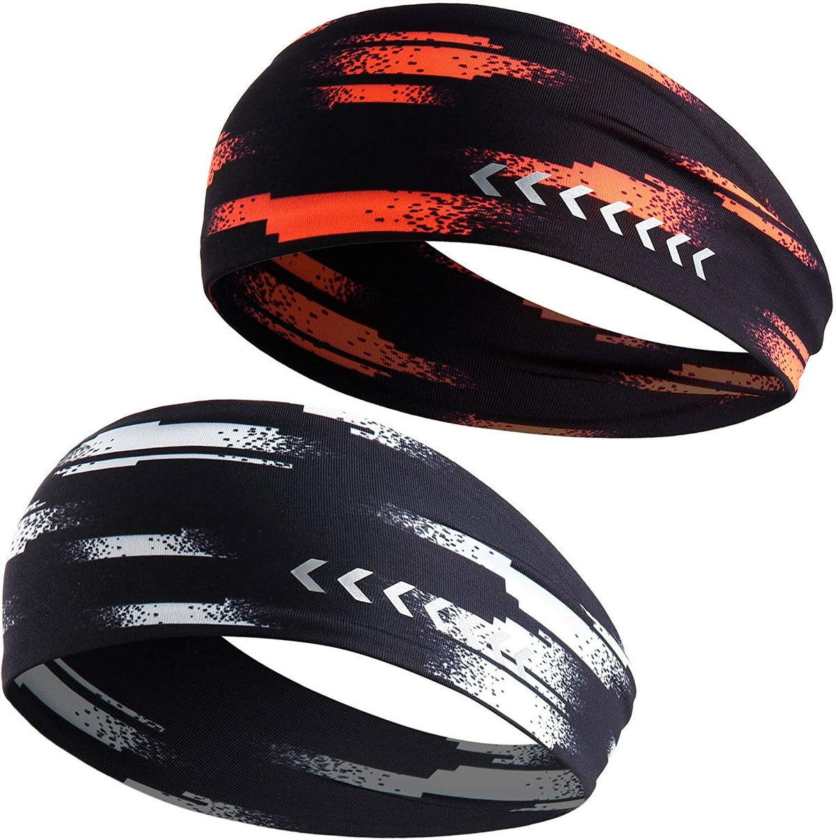Reflective Sport Headband Moisture Wicking Hair Band for Running Cycling Yoga