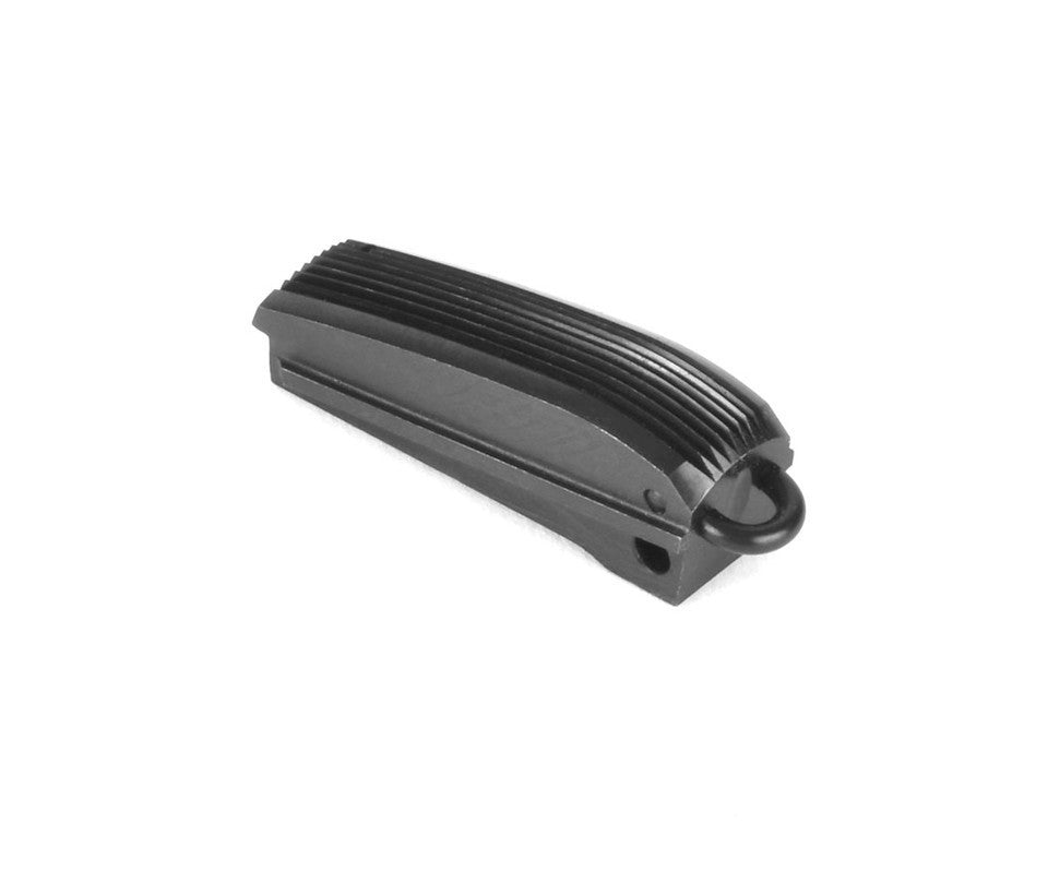 Arched Serrated Mainspring Housing for 1911 Pistols - Blue Steel, Retro Style