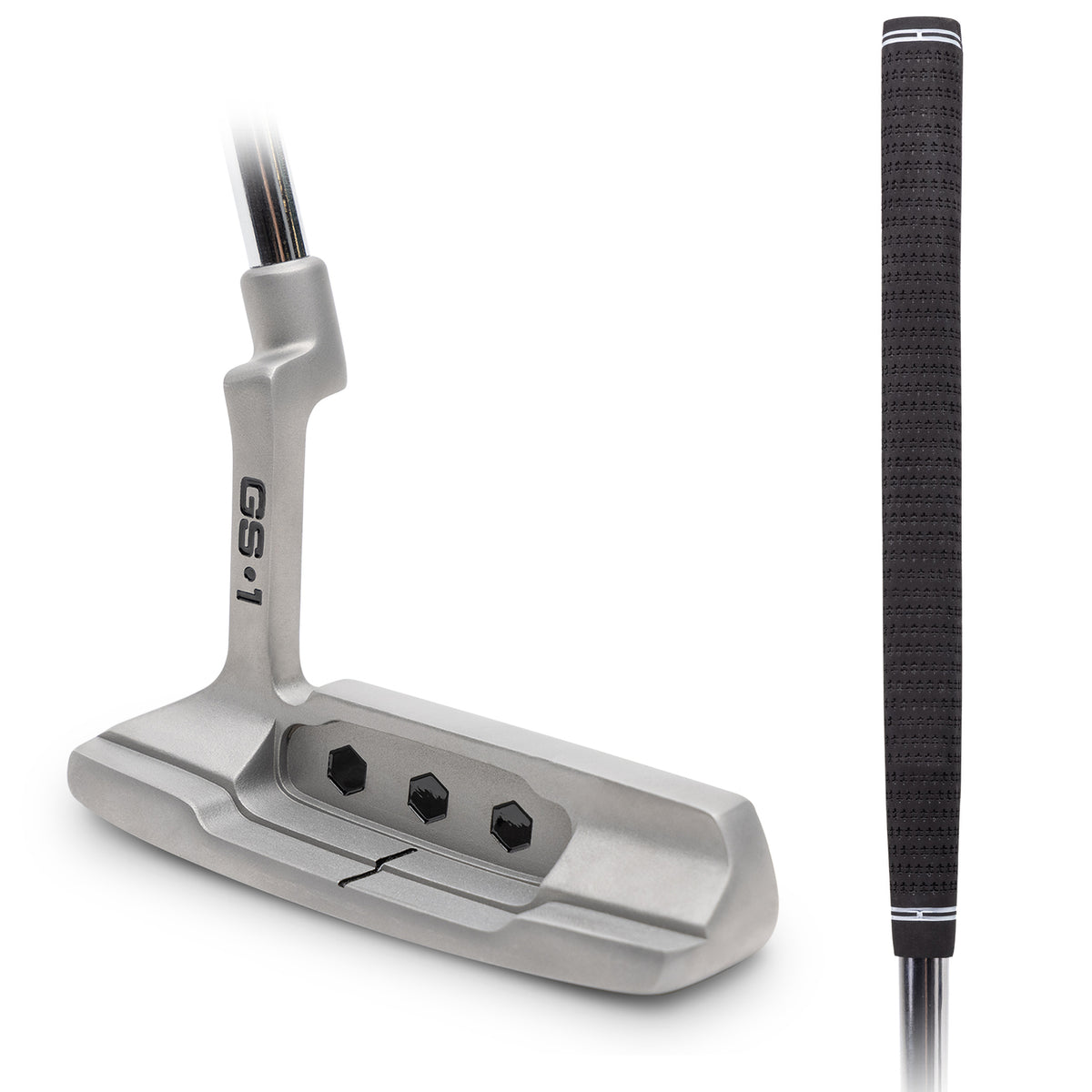 34-Inch Right-Handed Golf Putter with Pistol Grip and Milled Face