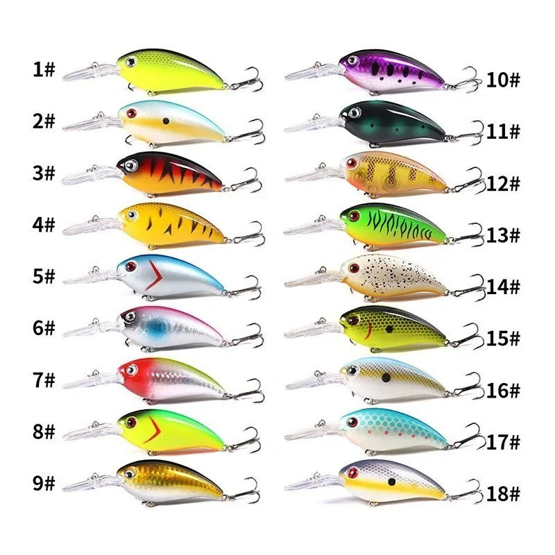 15Pcs Fishing Lure Set Crankbaits Hooks Minnow Baits for Bass & Freshwater