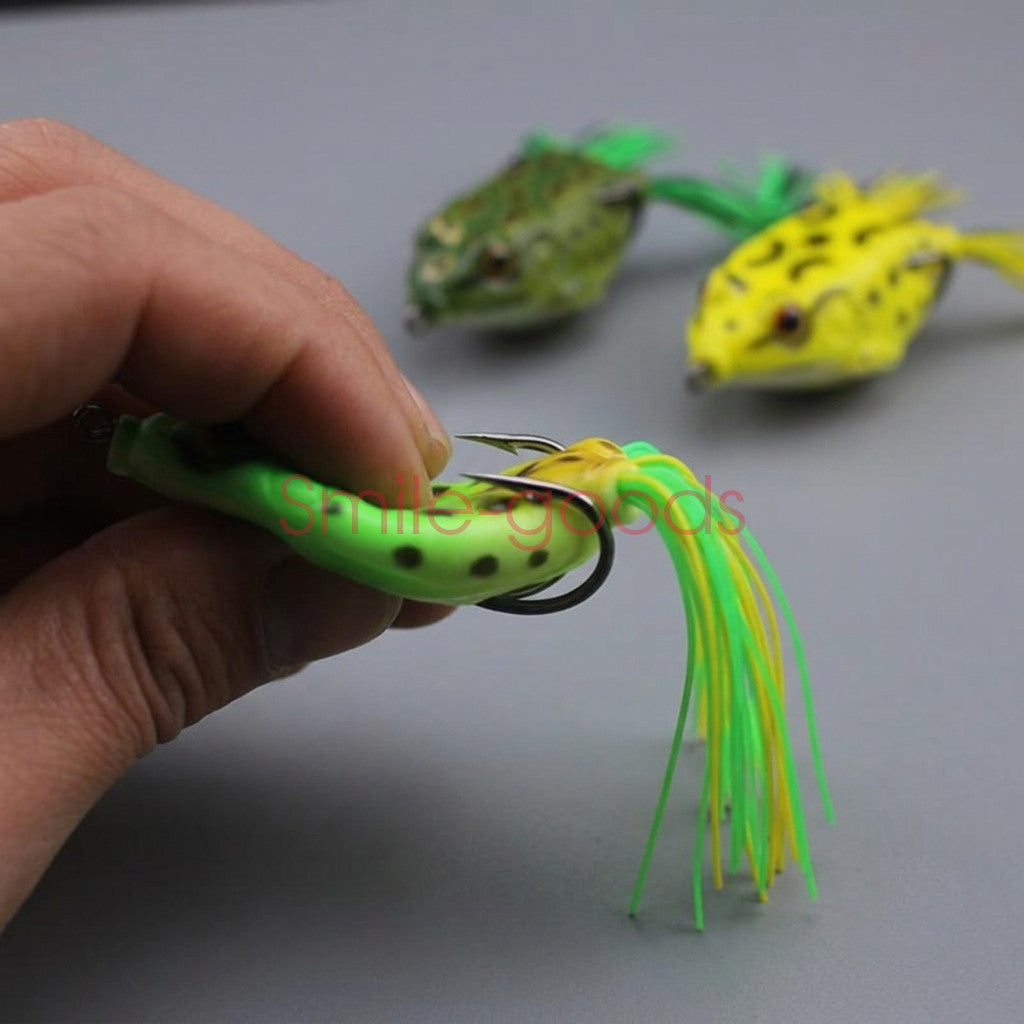5pcs Frog Soft Fishing Lures Set - Topwater Crankbaits for Bass, 5.5cm, 13g