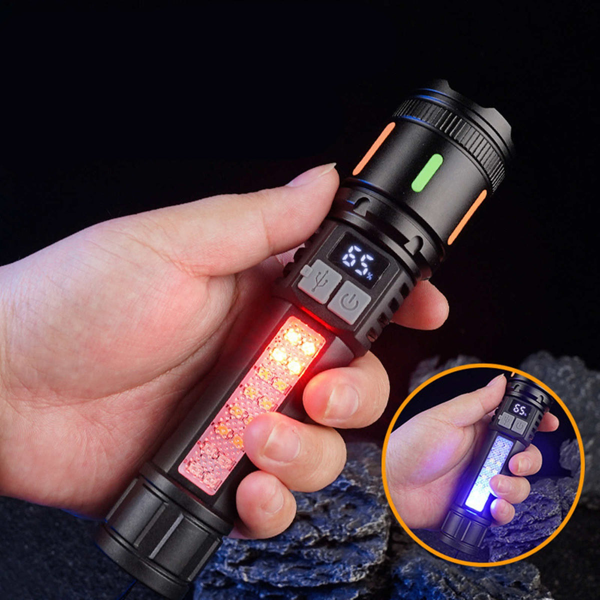 High Power 3000 Lumens Waterproof Shockproof Tactical Flashlight