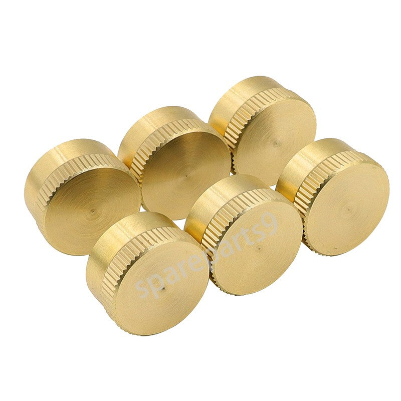 6 Pack Brass Propane Bottle Caps for Refill 1 lb Gas Tanks Seal & Protect