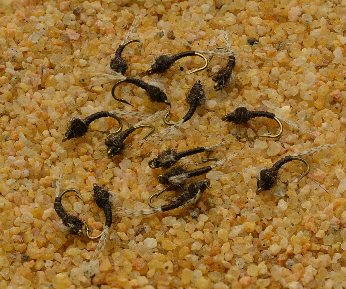 Espresso Emerger Midge Nymph Fly Set - Assorted Sizes, Mustad Signature Hooks