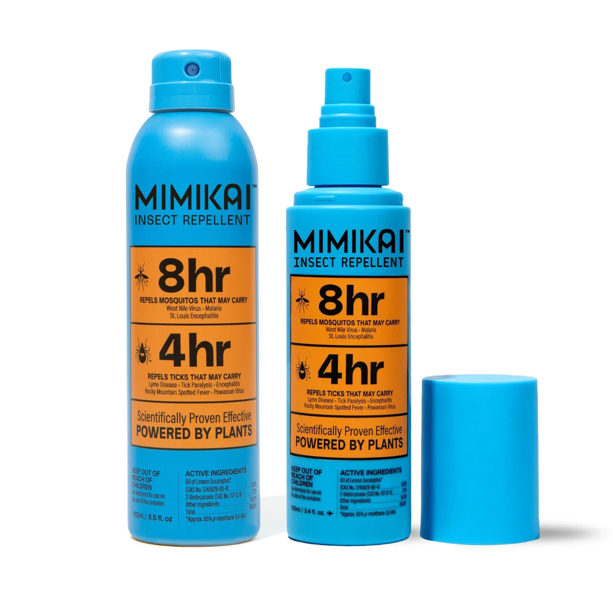 Mosquito & Tick Repellent Spray - DEET-Free, Made in USA, 5.5 oz & 3.4 oz