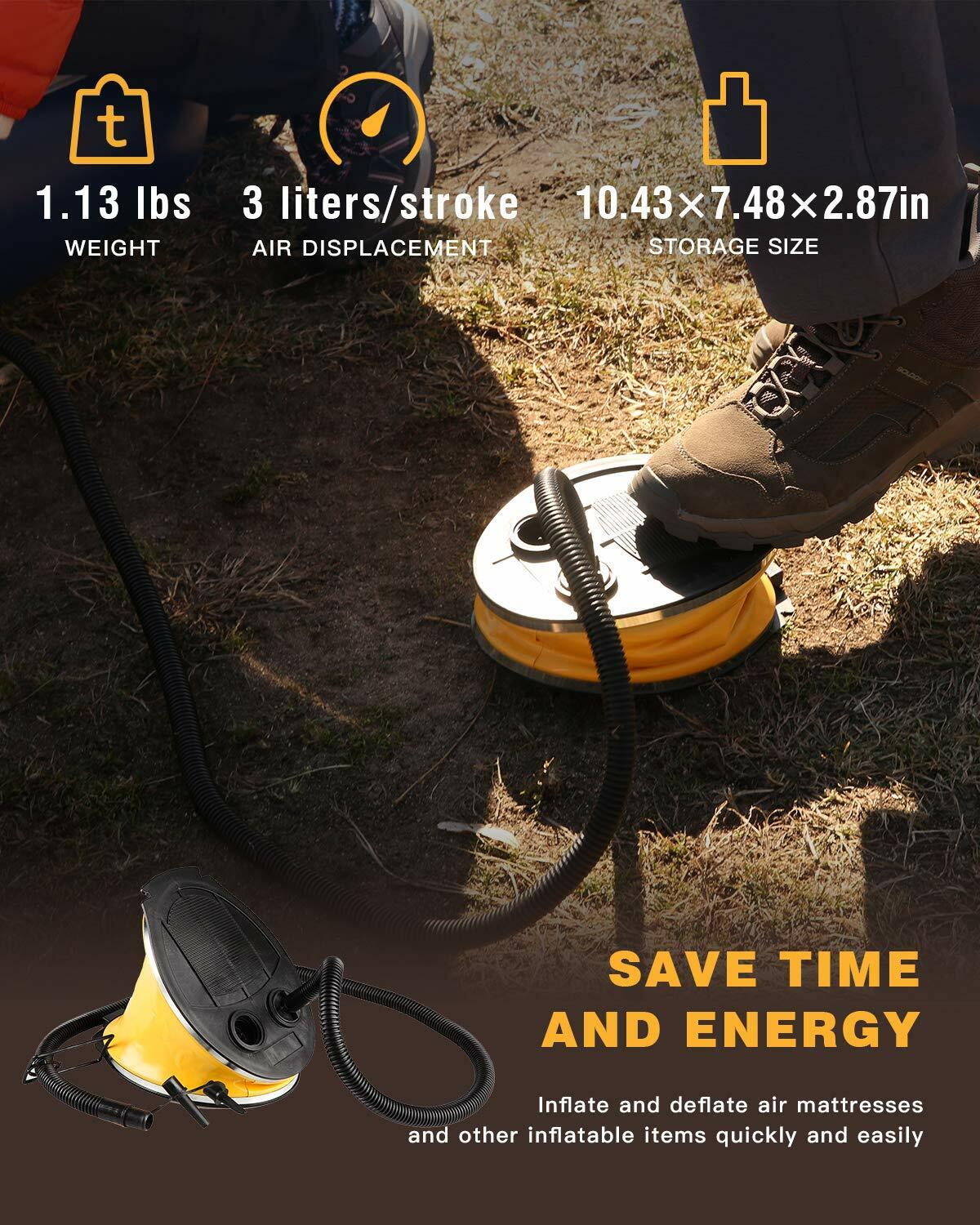 2.5L Manual Foot Air Pump for Inflatable Air Mattresses Pool Floats