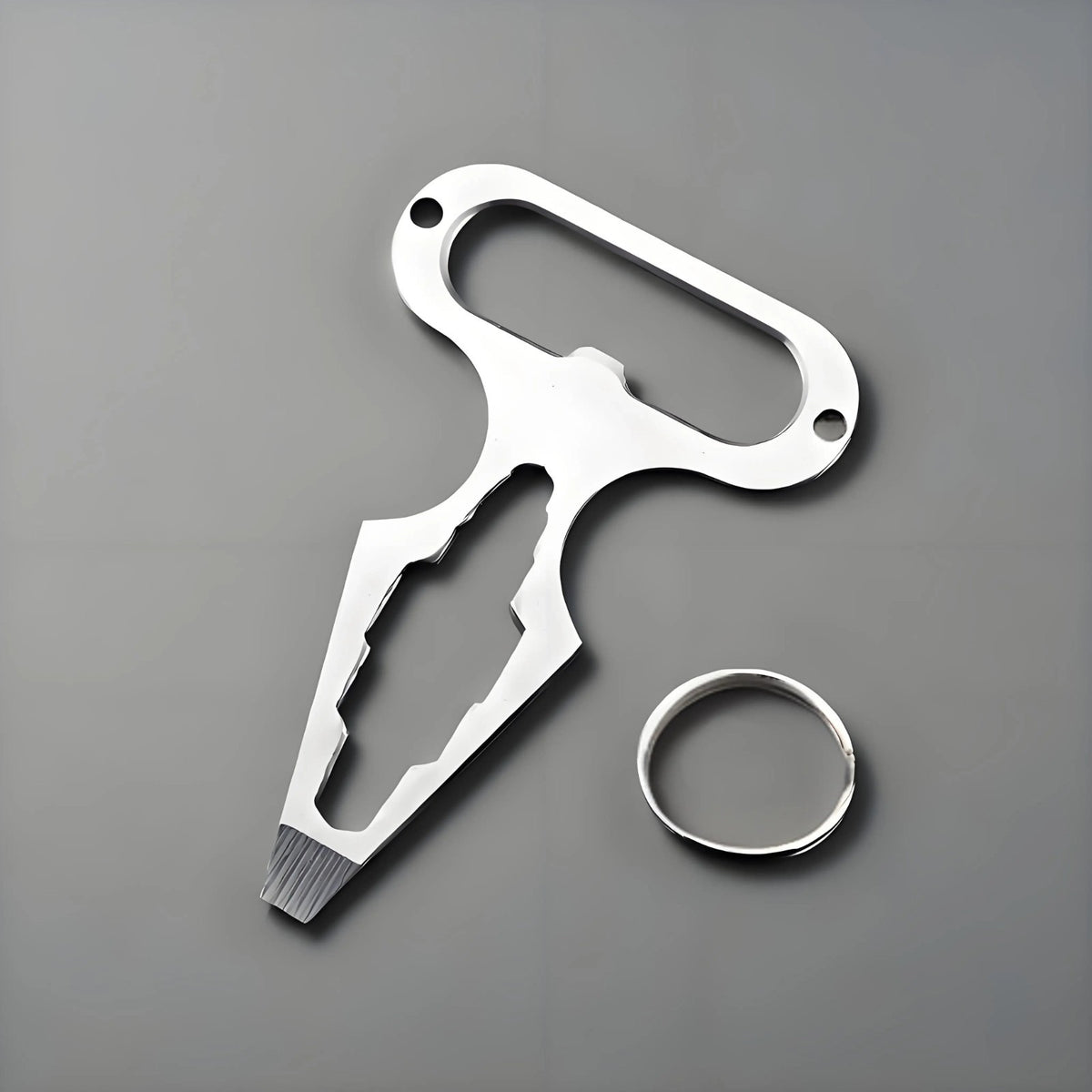Stainless Steel EDC Keychain Bottle Opener Self-Defense Tool Camping Gear