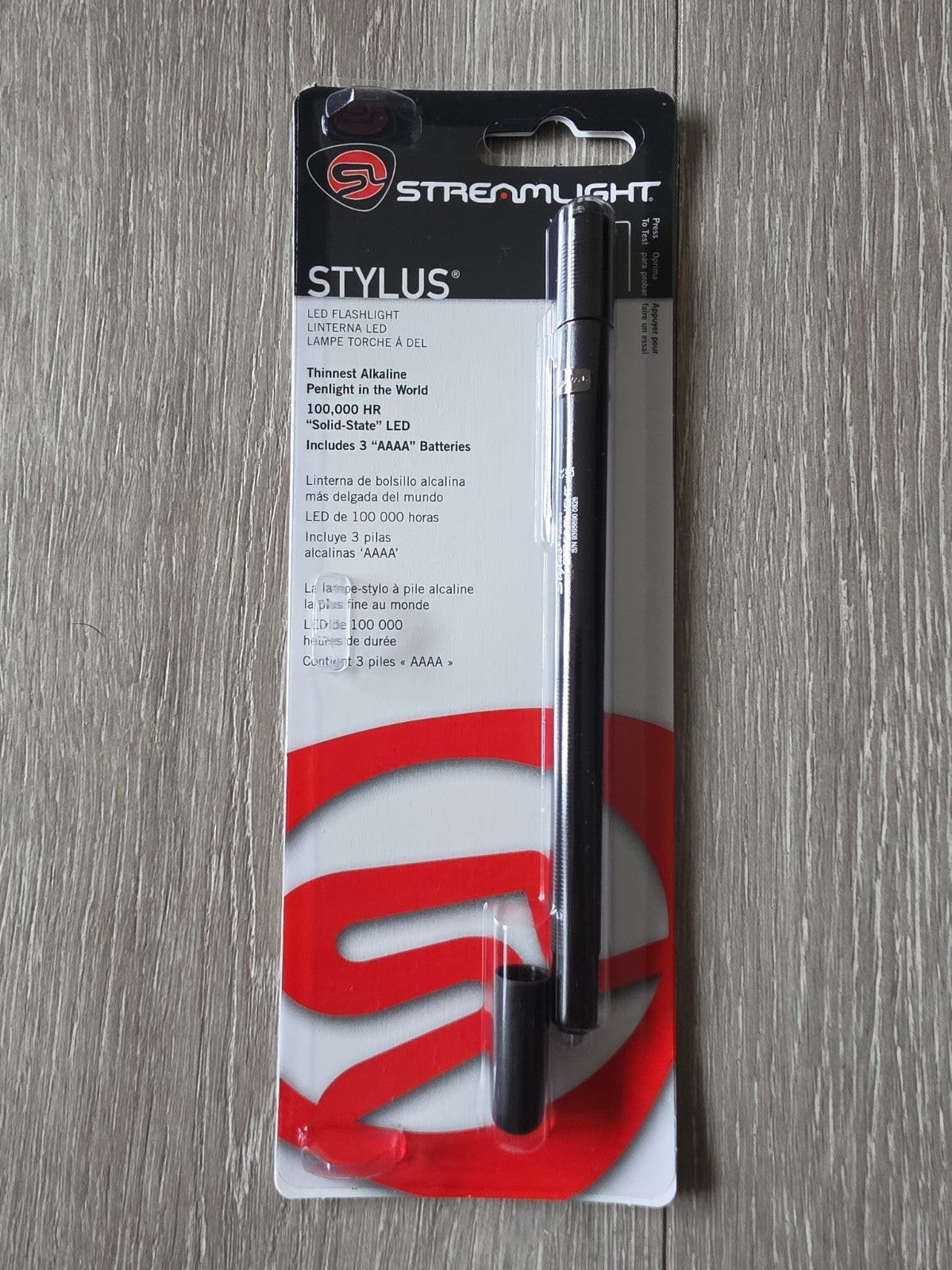 Streamlight Stylus Penlight Black and White LED Compact Flashlight