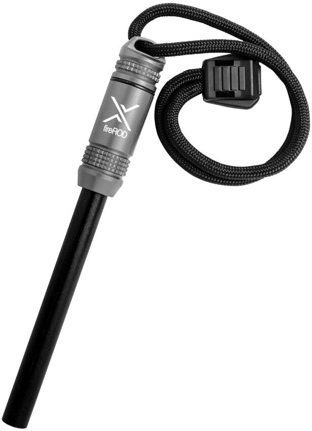 Ferrocerium Firestarter with Waterproof Tinder Capsule - Camping & Survival Gear