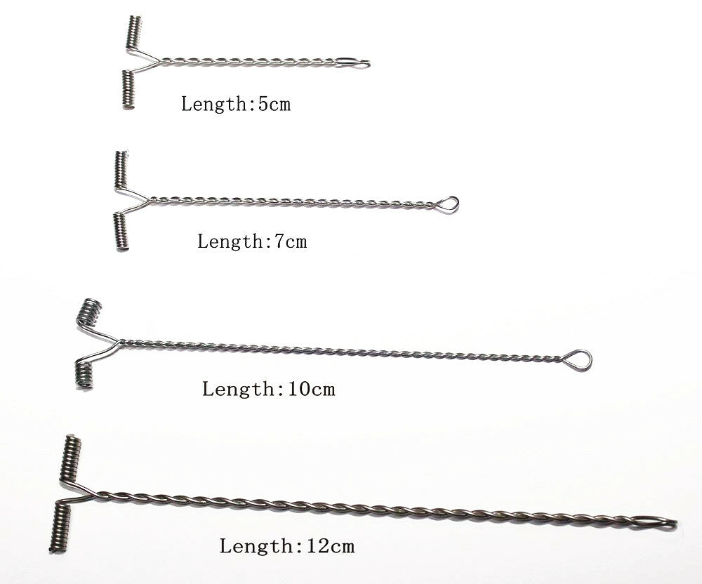 Crappie Fishing Rig Arms Set - Stainless Steel Twisted Top & Bottom Arms, Multiple Lengths