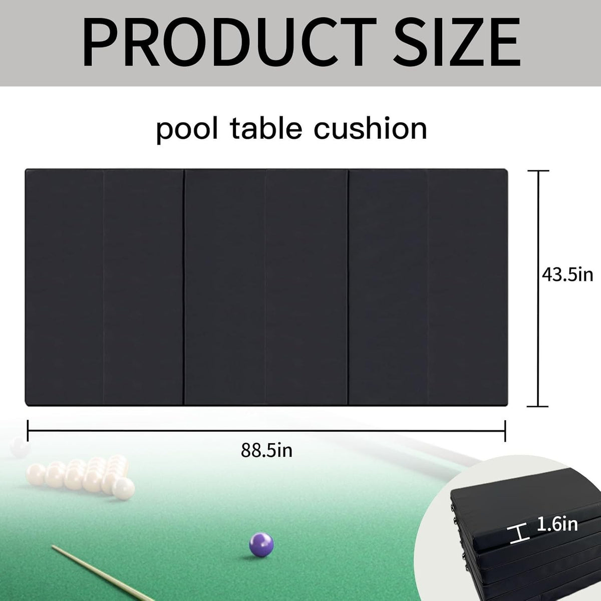 8ft Pool Table Insert Convertible Foldable Top - Dining & Game Surface
