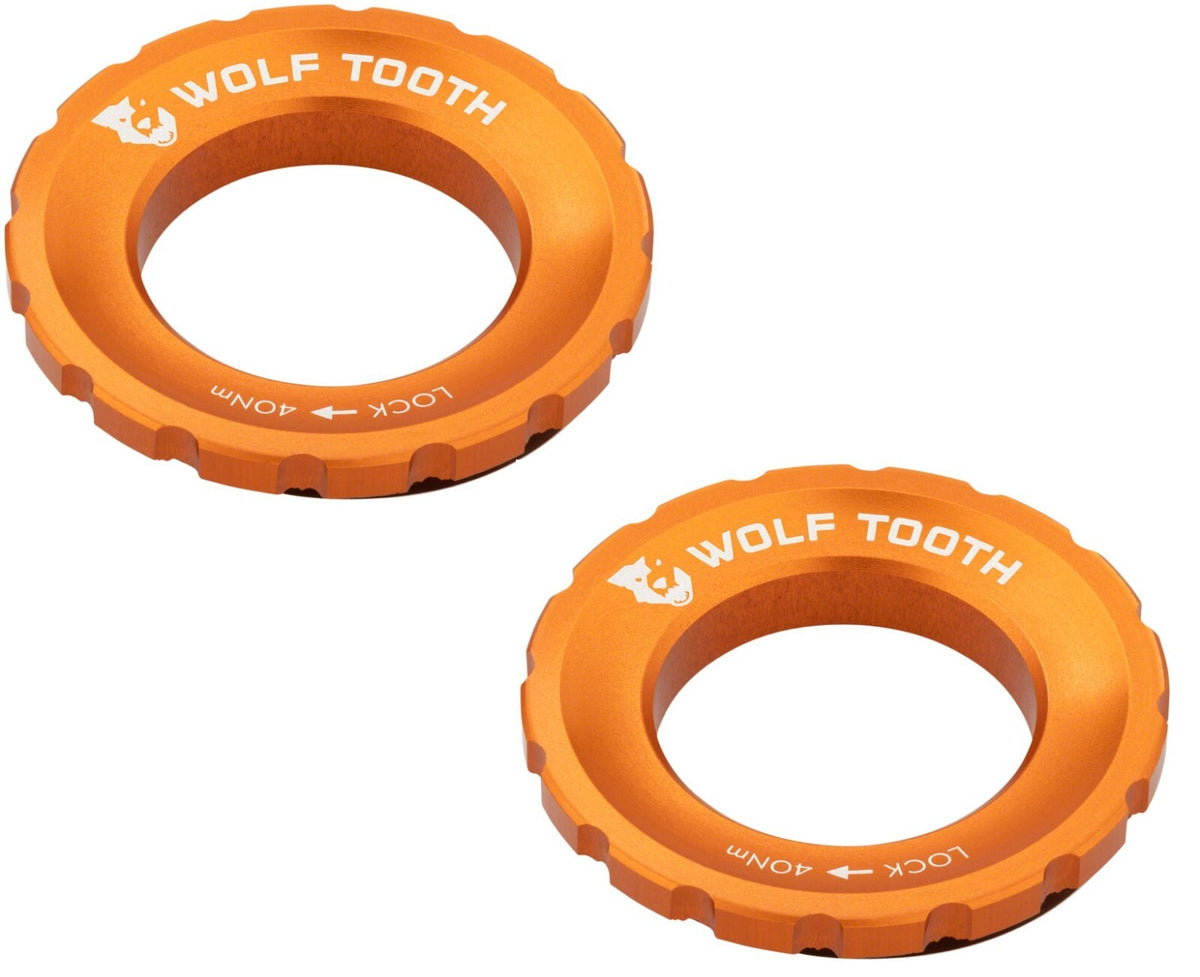 2 Pack Bicycle CenterLock Rotor Lockring Set - External Splined Aluminum