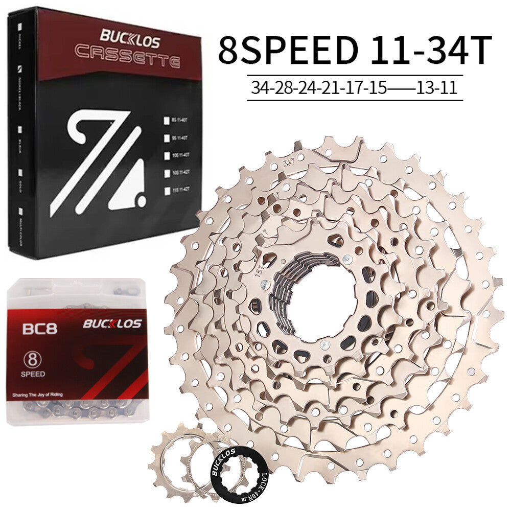 Bike Cassette and Chain Set for Shimano SRAM 8-12 Speed, 11-52T