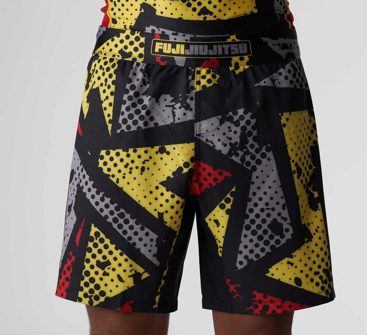 MMA Rashguard Short Sleeve Training Top - Black and Yellow Flex Lite
