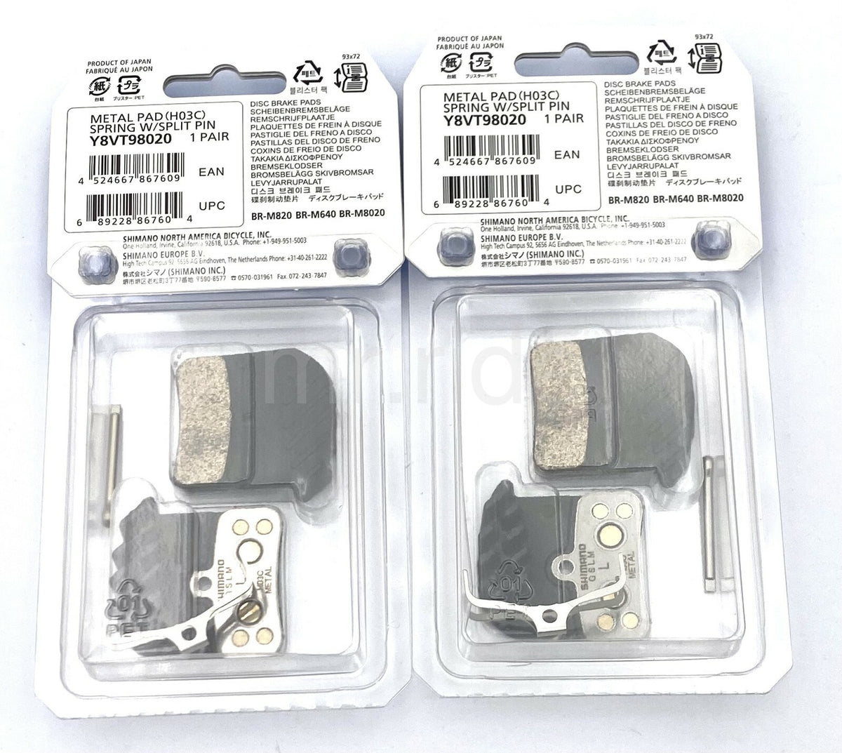 Shimano Saint ZEE Metal 4-Piston Bike Disc Brake Pads Set - Y8VT98020