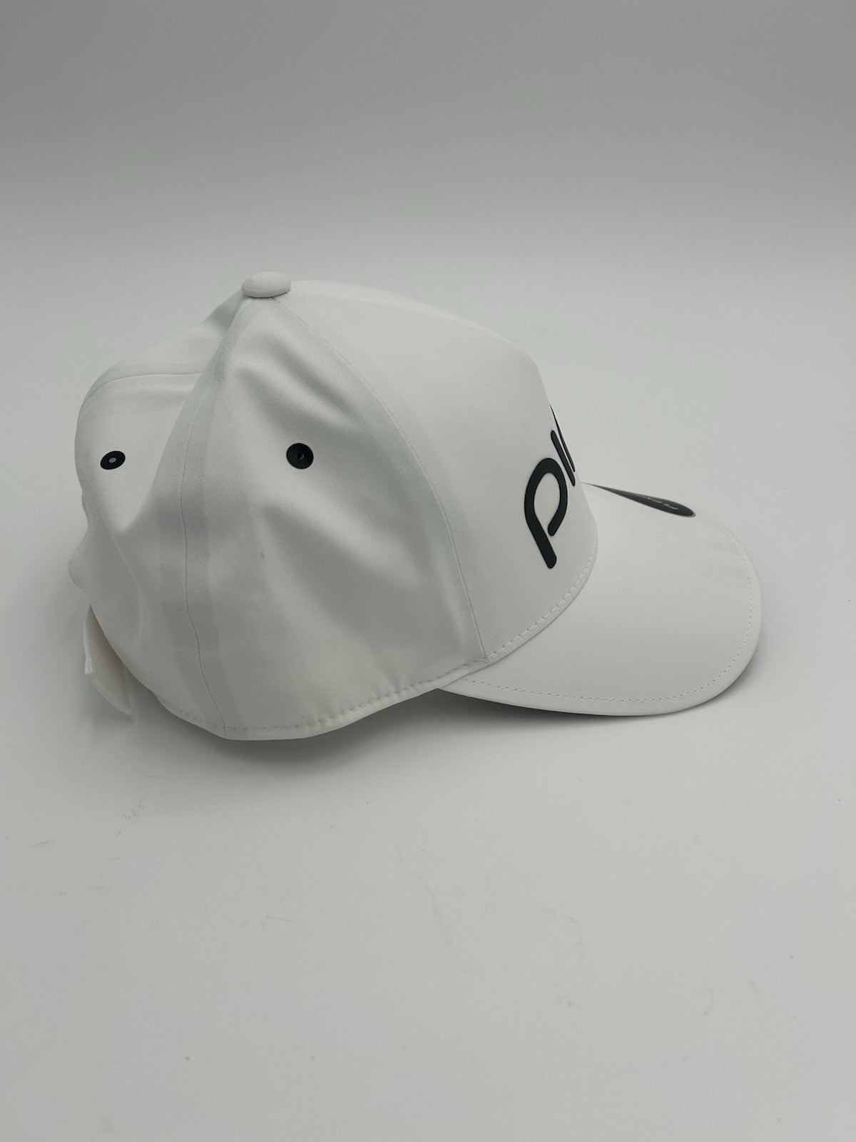 Men's Golf Hat Flexfit Delta Adjustable Strap White Lightweight Cap