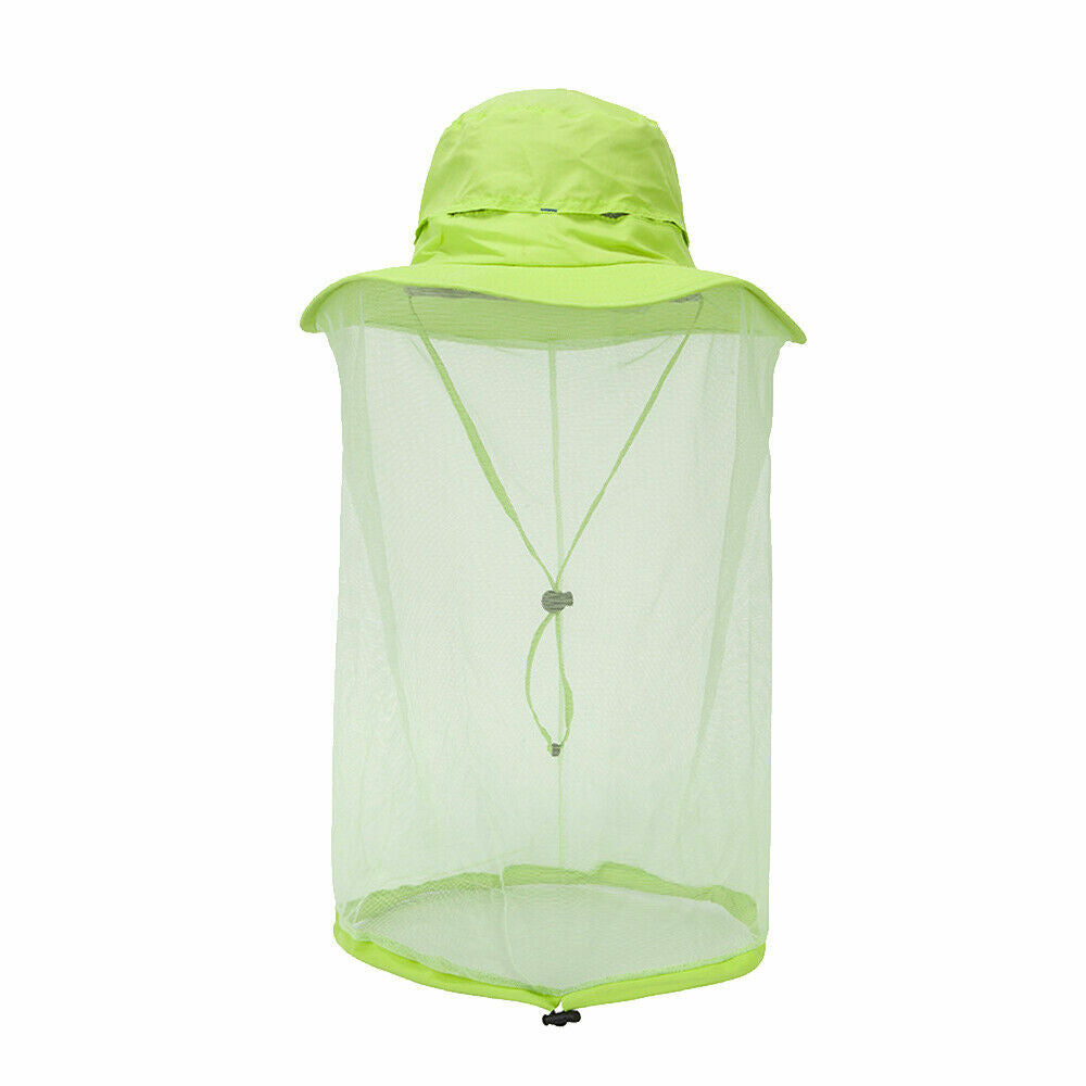 Mosquito Head Net Hat for Outdoor Sun and Insect Protection - Lightweight Mesh Face Cover